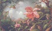 Hummingbirds and Two Varieties of Orchids Martin Johnson Heade